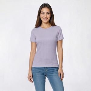 Petite Architect(R) Short Sleeve Drop Needle Pointelle Tee alternate view
